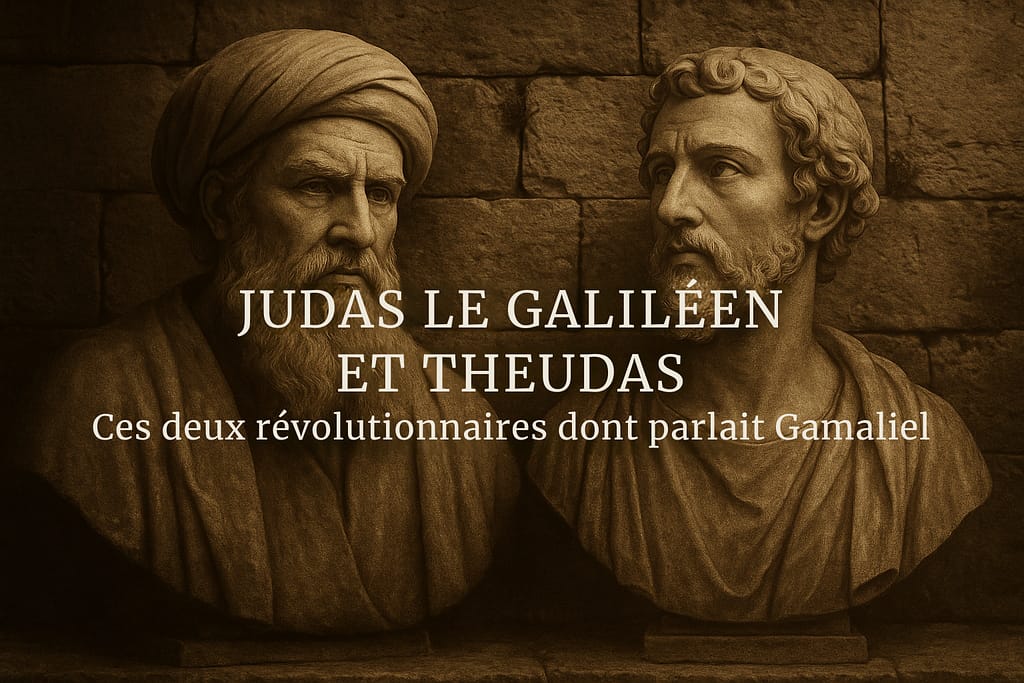 Judas le Galiléen et Theudas : Ces deux révolutionnaires dont parlait Gamaliel 2/7 Judas le Galiléen et Theudas : Ces deux révolutionnaires dont parlait Gamaliel 2/7